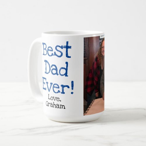 best dad ever with picture coffee mug
