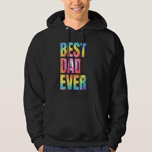 Best Dad Ever With US American Flag  Fathers Day D Hoodie (Front)