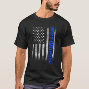 Best Dad Ever With US American Flag For Father s D T-Shirt