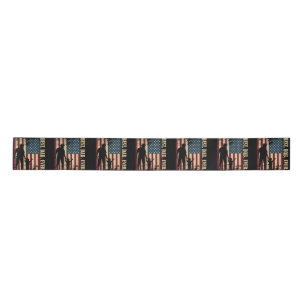 Best Dad Ever With Us American Flag Vintage For Fa Satin Ribbon