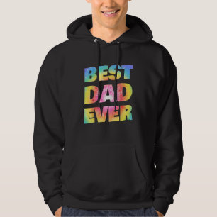 Best Dad Ever With US Flag Tie Dye Fathers Day Hoodie