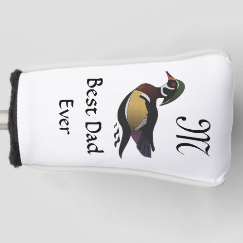 Best Dad Ever Wood Duck Swimming Golf Head Cover