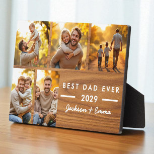 Best Dad Ever Wood Father's Day Photo Collage Plaque