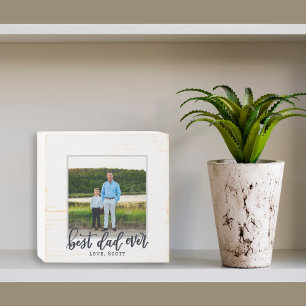 Best Dad Ever- Wood Sign with Picture