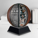 Best Dad Ever Woodgrain Fathers Day Photo Collage  Basketball<br><div class="desc">Give a beautiful personalized gift to your dad that he'll cherish forever. Special personalized family photo collage to display your special family photos and memories. Our design features a simple 5 photo design collage with "Best Dad Ever" designed in a beautiful text pairing. The background features a faux grey wood...</div>