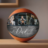 Best Dad Ever Fathers Day Photo Collage Navy Blue Basketball