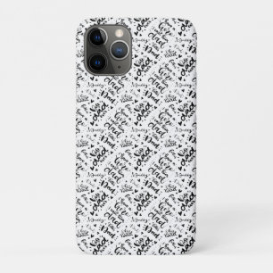 Best Dad Ever Word Art Black White Father's Day iPhone 11 Pro Case