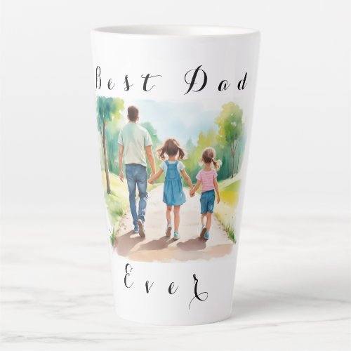 Best Dad Ever Your photo is squared  Latte Mug