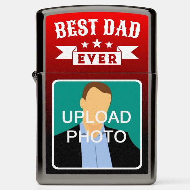 Best dad ever your photo zippo lighter (Front)
