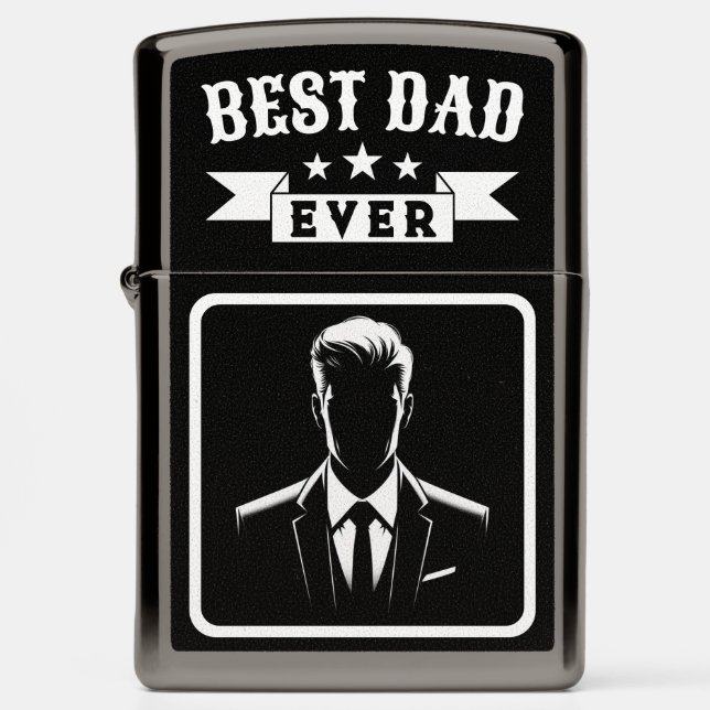 Best dad ever your photo zippo lighter (Front)