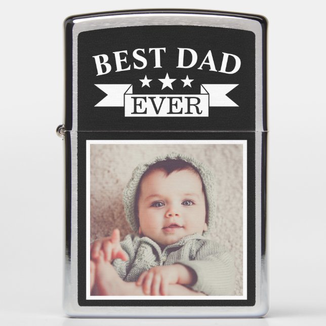 Best dad ever your photo zippo lighter (Front)