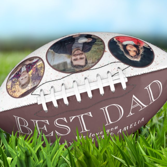 Best Dad Father 3 Photo Collage  Football (Creator Uploaded)
