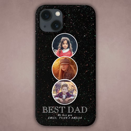 Best Dad Fathers Day 3 Oval Photo Collage iPhone 13 Case