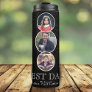 Best Dad Father`s Day 3 Oval Photo Collage Thermal Tumbler