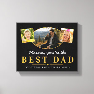 Best Dad Father’s Day Gift from Kids Photo  Canvas Print