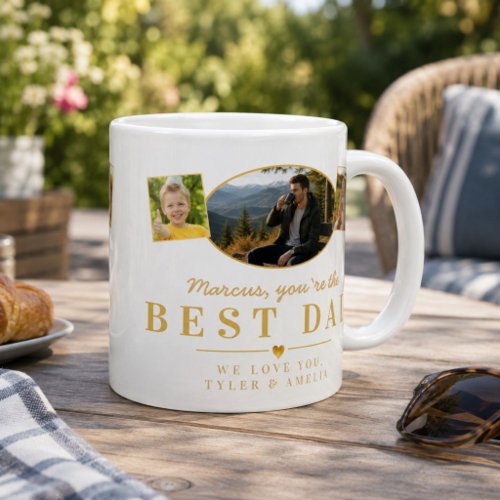 Best Dad Father’s Day Gift from Kids Photo Giant Coffee Mug