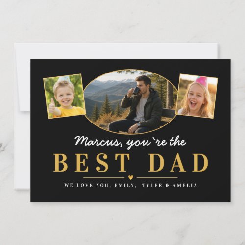 Best Dad Father’s Day Gift from Kids Photo  Holiday Card