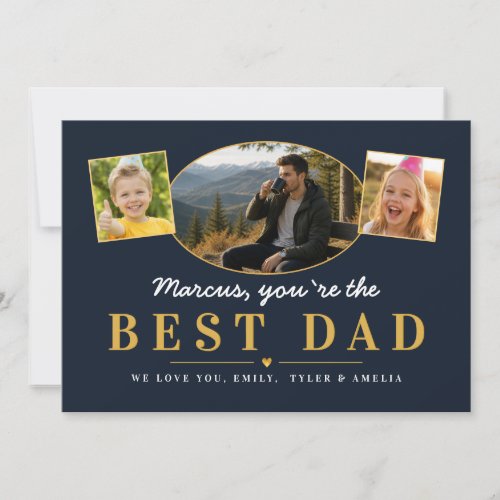 Best Dad Father’s Day Gift from Kids Photo  Holiday Card