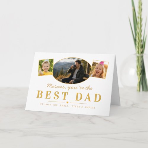 Best Dad Father’s Day Gift from Kids Photo  Holiday Card