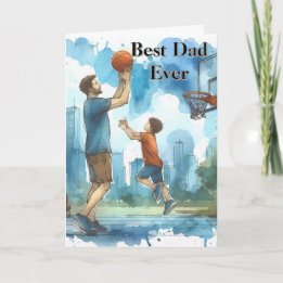 Best Dad Father's Day Basketball  Card