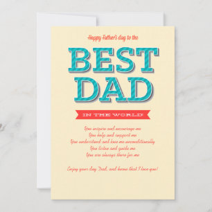 Best Dad Father's Day Card