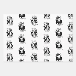 Best Dad Father's Day Wrapping Paper Sheets