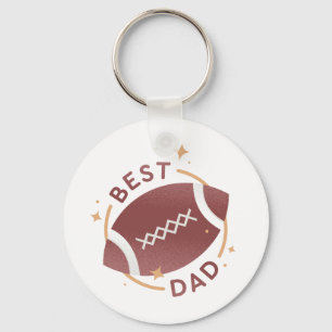 Best Dad Football Keychain