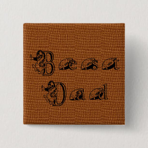 Best Dad Football Text Pinback Button