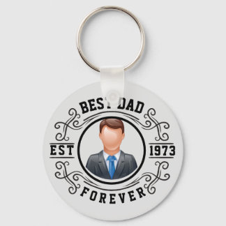 Best Dad Forever Birthday Gift Keychain