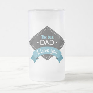 Best Dad  Frosted Glass Beer Mug