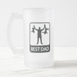 Best Dad - Funny Father's Day Frosted Glass Beer Mug