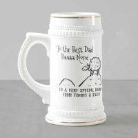 Best Dad Funny Sheep Saying a Pun Beer Stein