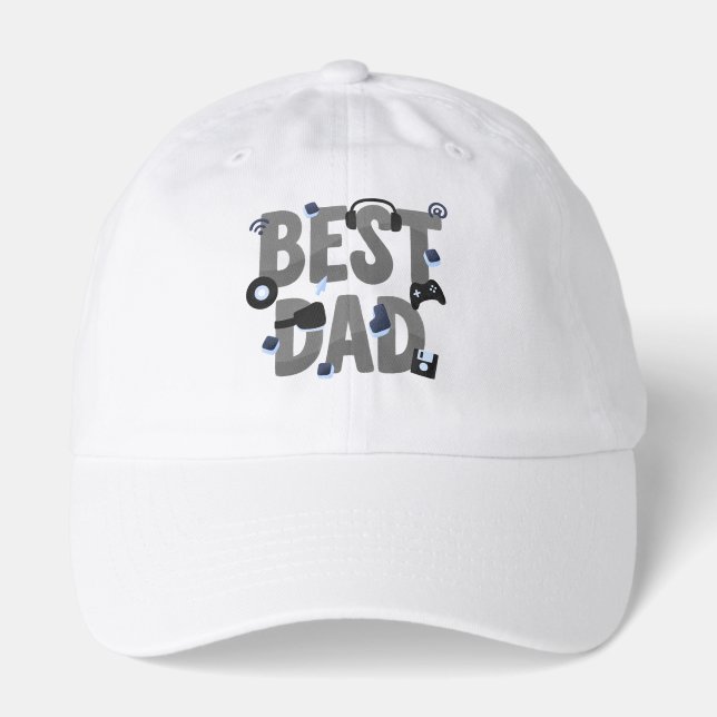 BEST DAD Gaming Dad Graphic  Hat (Front)