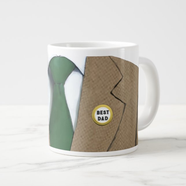 Best Dad Giant Coffee Mug (Front Right)