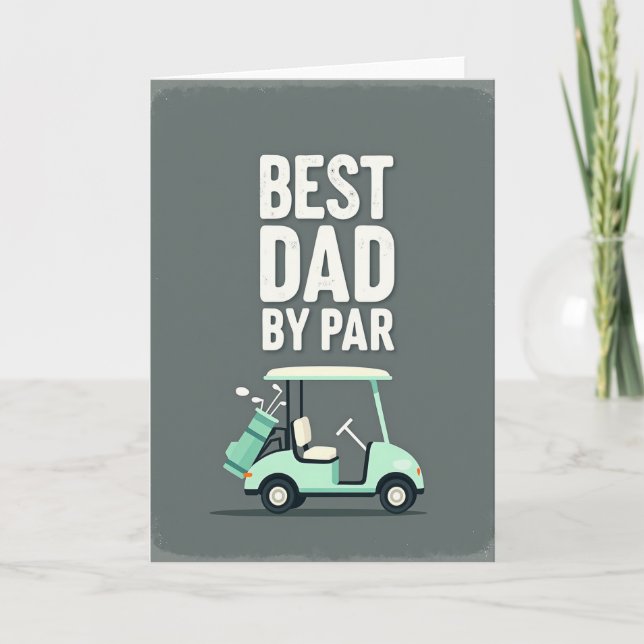 Best Dad Golf Cart Card (Front)