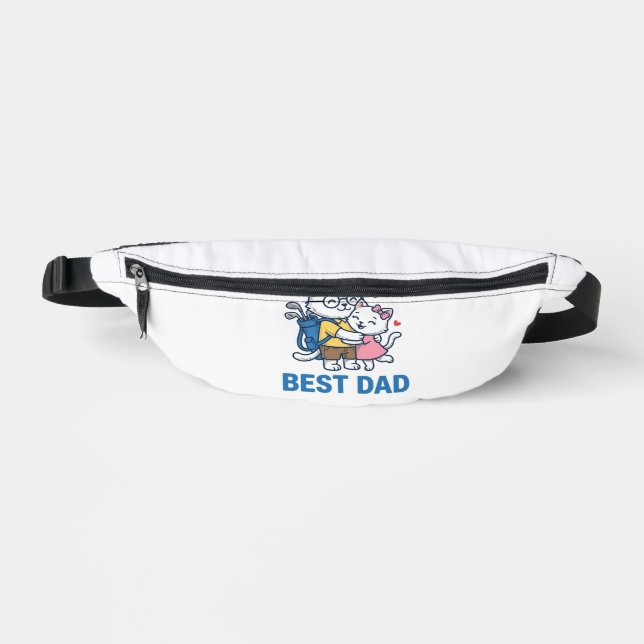 Best Dad Golf Cat Hug Cute Vector Design_1 Fanny Pack (Front)