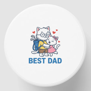 Best Dad Golf Cat Hug Cute Vector Design_1 Mini Candle Favors