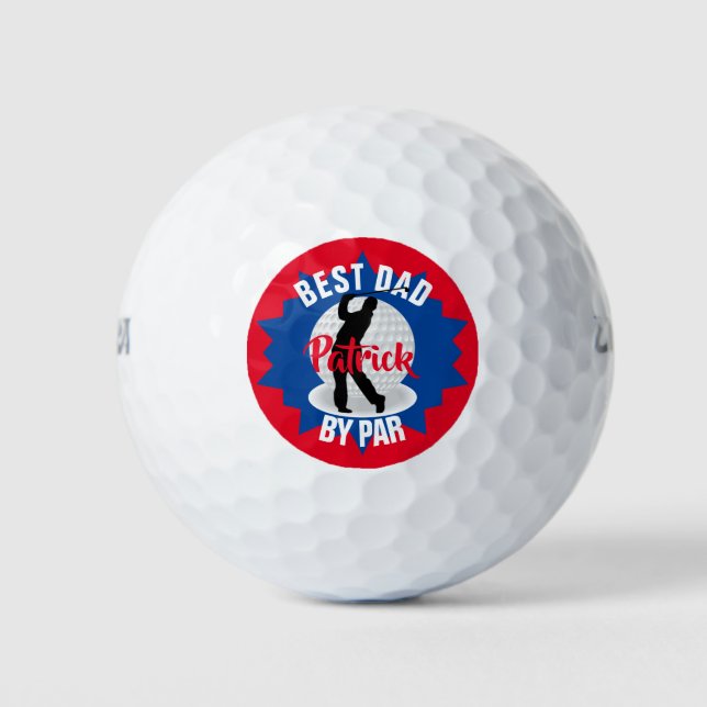 Best Dad Golfer Pun Personalized Golf Balls (Front)