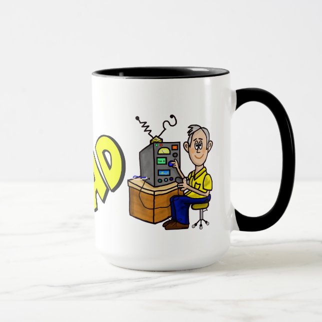 Best Dad Ham Radio Operator Mug  Customize It! (Right)