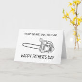 Best Dad Happy Father's Day Funny Flat Card (Yellow Flower)