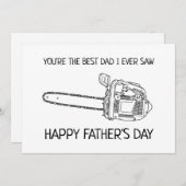 Best Dad Happy Father's Day Funny Flat Card (Front/Back)