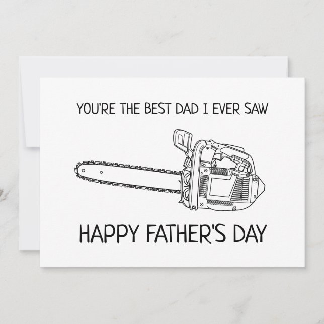 Best Dad Happy Father's Day Funny Flat Card (Front)