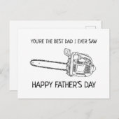 Best Dad Happy Father's Day Funny Postcard (Front/Back)