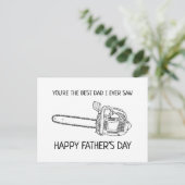Best Dad Happy Father's Day Funny Postcard (Standing Front)