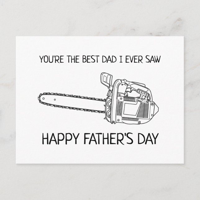 Best Dad Happy Father's Day Funny Postcard (Front)