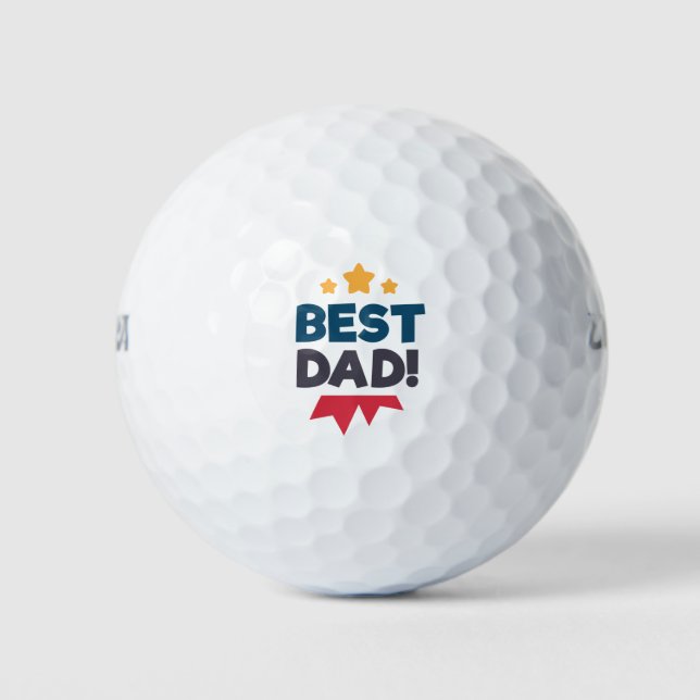 Best Dad Happy Father's Day | Golf Balls (Front)