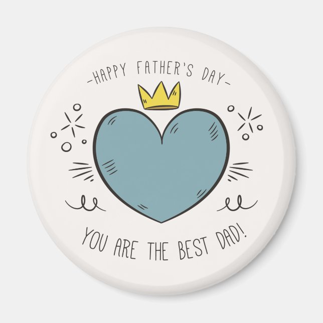 Best Dad Happy Father's Day | Magnet (Front)