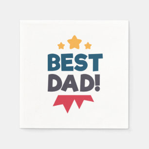 Best Dad Happy Father's Day Napkin