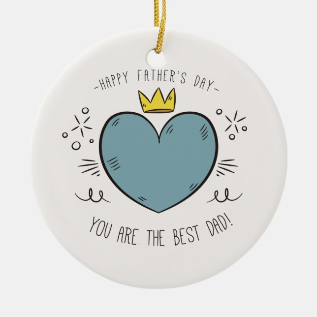 Best Dad Happy Father's Day | Ornament (Front)