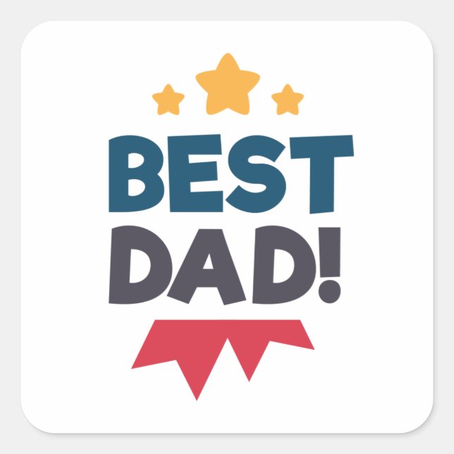 Best Dad Happy Father's Day | Sticker (Front)